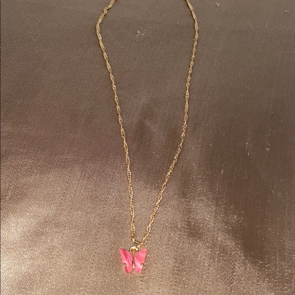 Jewelry - Coral butterfly necklace